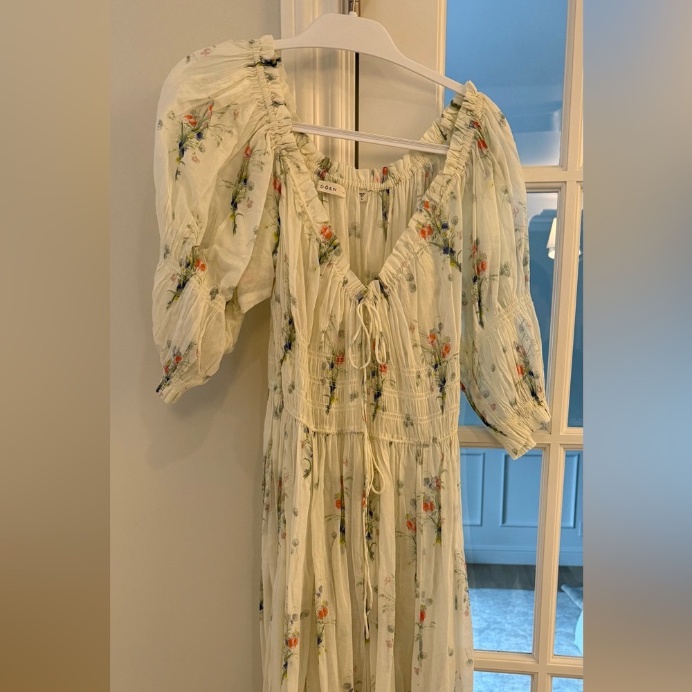 Doen Cream Floral Maxi Dress
